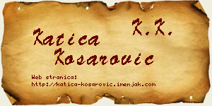 Katica Košarović vizit kartica